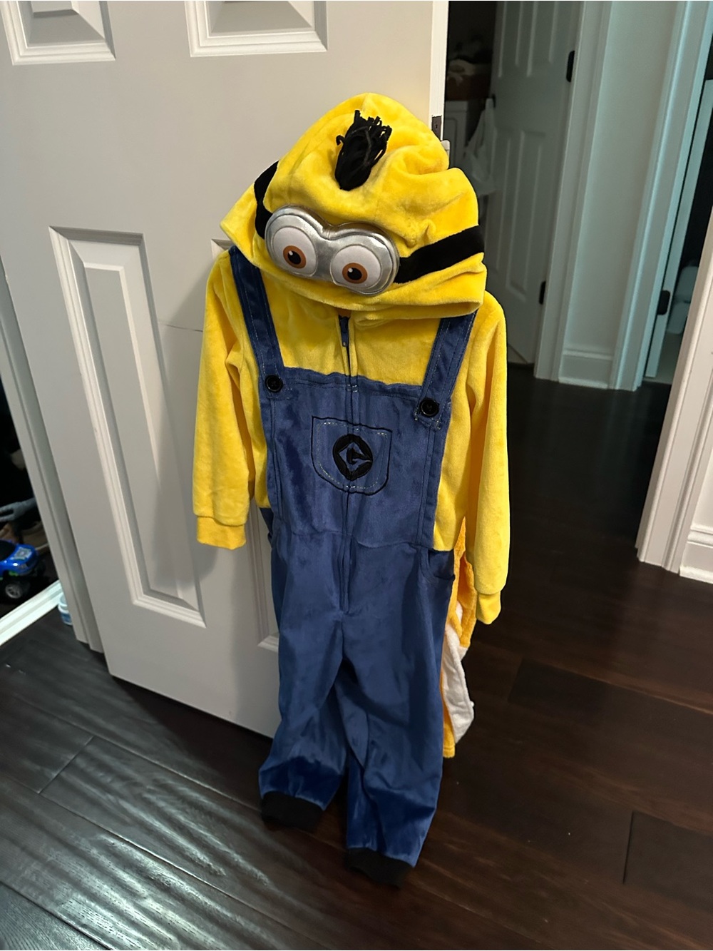 Yellow Minion Kevin Hooded Jumpsuit Kids Overalls Costume